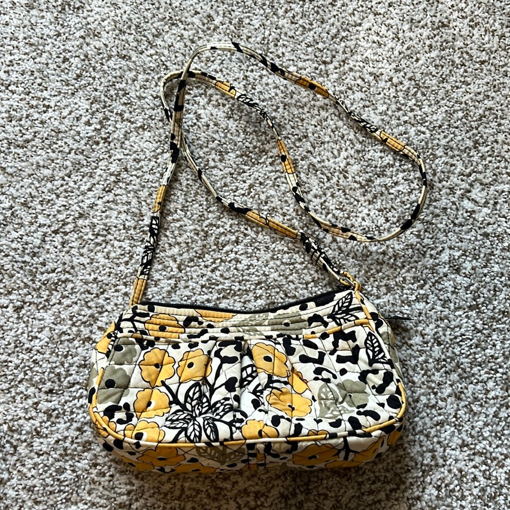 Vera Bradley yellow floral print purse